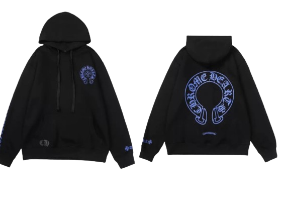 Chrome Hearts Script Blue Logo Hoodie