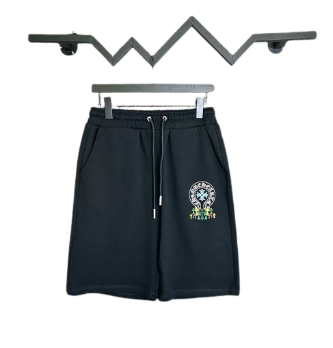 Chrome Hearts Black Shorts With Cross Logo