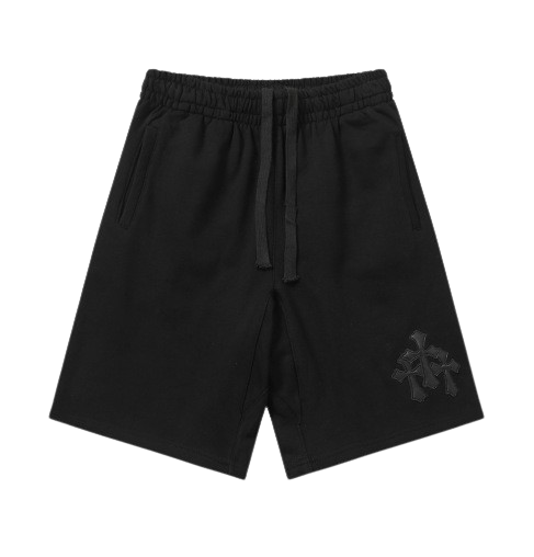 Chrome Hearts Black Shorts With Cross Logo