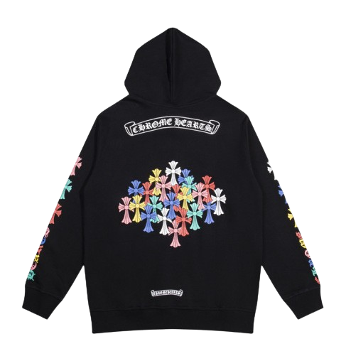 Chrome Hearts Multi colour cross & Black Hoodie