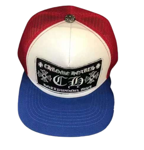 Chrome Hearts CH Hollywood USA Hat Red/Blue