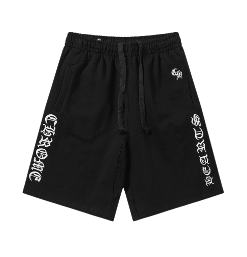 Chrome Hearts Black Shorts With Cross Logo