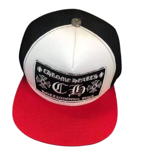 Chrome Hearts CH Hollywood USA Black/Red Hat