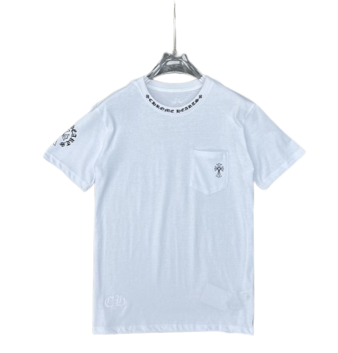 CH cross flower arms printed T shirt  White
