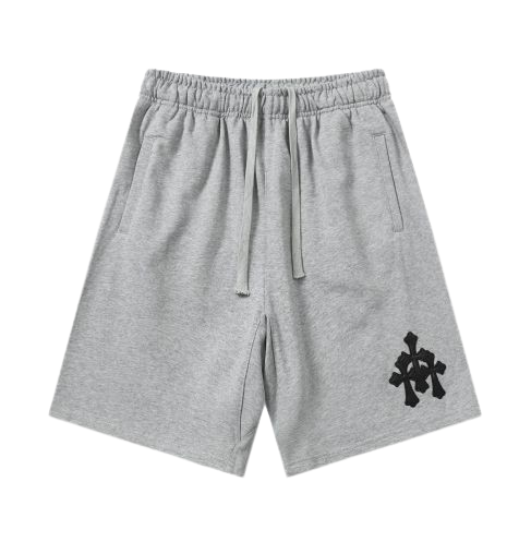 Chrome Hearts Grey Shorts With Cross Logo