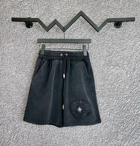 Chrome Hearts Black Shorts With Cross Logo