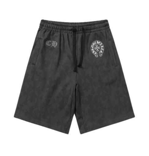 Chrome Hearts Black Shorts With Cross Logo