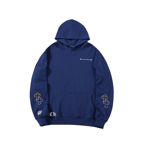 X Drake Certified Chrome Hand Dyed Hoodie Blue